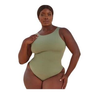 Pinsy High Neck Hourglass Shapewear Cheeky Bodysuit